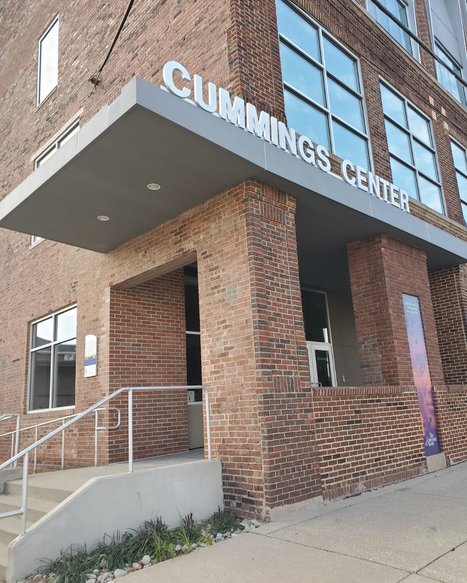 Exterior of the Cummings Center during the day